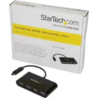 StarTech.com .com 4 Port USB-C Hub - Mini Hub - USB C auf 4x USB-A - USB 2.0, USB 2.0 Type-C, USB 2.0, 480 Mbit/s, Schwarz, Kunststoff, 0,16 m
