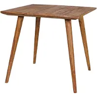 Wohnling Esszimmertisch REPA 80 x 80 x 76 cm Sheesham rustikal Massiv-Holz Design Landhaus Esstisch Tisch für Esszimmer quadratisch 4 Personen