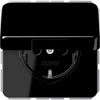 JUNG Steckdose 1f sw glz CD UP m.BS Klappd CD1520BFKIKLSW