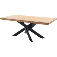 Massivart Esstisch Massivholztisch 200 x 100 cm Wildeiche geölt - AHUS