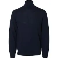 SELECTED MEN Herren Pullover & Cardigans Slhtray Ls Knit Merino Roll Neck - Donkerblauw - Größe XL