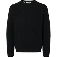 Selected Rundhalspullover "SLHROSS LS KNIT STRUCTURE CREW NECK NOOS" Baumwolle, regular fit
