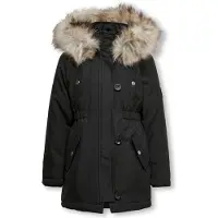 Kids Only Kinderjacke - Noos - KogIris - Schwarz/Fell Light Grey - - 12 Jahre (152) - Übergangsjacken