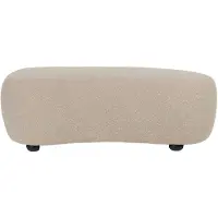 Housecraft living Noxx Pouf/ Sitzhocker Organisch Geformt Bouclé Beige