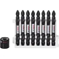 Bosch Doppelklingenbit-Set Impact Control, 9-teilig, PH2-PZ2, 65 mm, Magnethülse