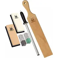 Skerper Basic Schleifset mit Stropping Paddle Stoßriemen und Compounds-Schleifmittel