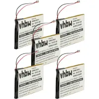 VHBW 5x Akku Ersatz für Jabra AHB412434PJ, 14192-00 für Wireless Headset Kopfhörer (230 mAh, 3,7 V, Li-Polymer)