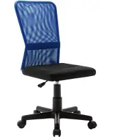 Helloshop26 - Bürostuhl Computerstuhl Schreibtischstuhl 44 x 52 x 100 cm blauer Netzstoff 02_0024037