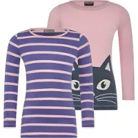 Kidsworld Langarmshirt "für kleine Mädchen" 2er-Pack, 2 Stk. Langarm, lässige Passform