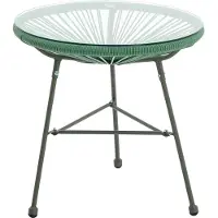 Vente-unique Gartentisch - Polyrattan - Kaki - ALIOS III von MYLIA