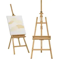 Vinsetto Staffelei-65L x 110B x 180-235H cm-Naturholz | Gr.: onesize