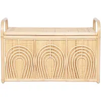 Vente-unique Truhe Und Kiste Lumora Naturfarben Hell 91 cm