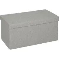 HOMCOM Sitzbank-76L x 38B x 38H cm-Hellgrau | Gr.: onesize
