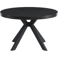 Vente-unique Esstisch - ausziehbar - 4 bis 8 Personen - MDF & Stahl - Schwarz - KOMONI