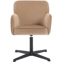 Vente-unique Bürostuhl - Samt - Beige & Schwarz - CAPULI von Pascal Morabito