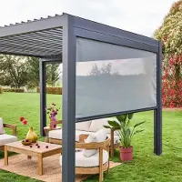 Sweeek - Markise 3m für Pergola Triomphe 3x3m V2, 3x4m, 3x6m - Anthrazit