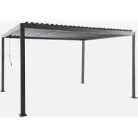 Sweeek - Pergola mit Lamellendach Imperial 3x4m Aluminium und Stahl - Anthrazit