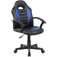 Rocada Ergoline 912-3, Gepolsterter, ausgestopfter Sitz, Gepolsterte Rückenlehne, Schwarz, Blau, Schwarz, Blau, Kunstleder, Technopolymer, Kunstleder, Technopolymer