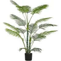 HOMCOM Künstliche Palme-20L x 20B x 175H cm-Grün | Gr.: onesize
