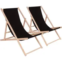 HABITAT ET JARDIN SONNENLIEGE chilienne Schwarz