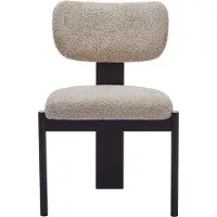 Vente-unique 2 Stühle aus Buchenholz und Gummibaumholz - Taupe und Schwarz - WILANA