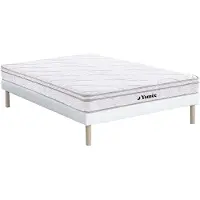 Vente-unique Federkernmatratze-Bettgestell-Set - 160 x 200 cm - 3 Zonen - Memory Schaum - Stärke 20 cm - WOLKENTANZ von YSMÉE