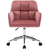 Vente-unique Bürostuhl höhenverstellbar - Samt - Rosa - PEGA von Pascal Morabito