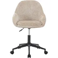Vente-unique Bürostuhl - Velours - Beige - Höhenverstellbar - NAODY