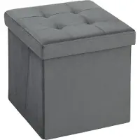 HOMCOM Sitzhocker-38L x 38B x 38H cm-Grau | Gr.: onesize