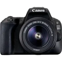 Canon EOS 200D + EF-S 18-55mm f/3.5-5.6 III, 24,2 MP, 6000 x 4000 Pixel, CMOS, Full HD, Touchscreen, Schwarz