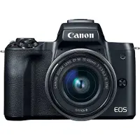 Canon EOS M50 + EF-M 15-45mm IS STM, 24,1 MP, 6000 x 4000 Pixel, CMOS, 4K Ultra HD, Touchscreen, Schwarz