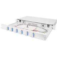 Digitus LWL-Spleißbox, 1HE, bestückt, 6x SC DX, OS2