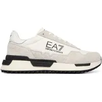 EA7 Unisex. 7X000380_AF19175 Vintage Turnschuhe Dreifach Weiß (41 1/3), Stoff, Wohnung, Schnürsenkel, Sportlich