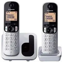 Panasonic KX-TGC212, DECT-Telefon, Kabelloses Mobilteil, Freisprecheinrichtung, 50 Eintragungen, Anrufer-Identifikation, Metallisch