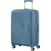 American Tourister Soundbox Spinner 67 / 24 TSA EXP Trolley Stone Blue blaugrau