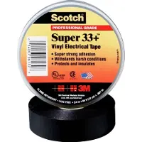 3M Super 33+ Vinyl Elektro-Isolierband, 25 mm x 33 m, 0.18 mm