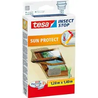 TESA Fliegengitter Dachfenster Insektenschutz Fenster ohne Bohren grau 1,2 x1,4m