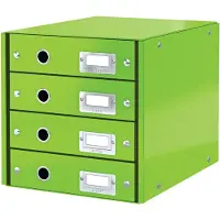 Leitz Click + Store, 4 Schubladen, flach, grün