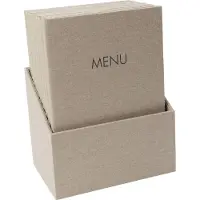 Sigel Speisekarten-Mappen mit Gummi-Bindung 10er-Set, inkl. Aufbewahrungsbox gratis, Blindprägung: MENU, m