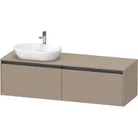 Duravit Waschtischunterschrank Ketho.2 160x55cm, Beck. li, lei, 2 Ausz., wandhängend