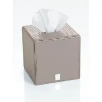 JOOP! Papierspender Bathline, Grau, Beige, Kunststoff, eckig, 13.3x13.3x13.3 cm, Badaccessoires, Waschplatzzubehör, Kosmetikdosen