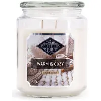 Candle Brothers Fragrance and Style GmbH Warm & Cozy Duftkerze , Kerze im Glas, 2 Dochte, 510g, 100h Brenndauer, Raumduftkerze
