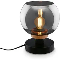 B.K.Licht Tischleuchte in Schwarz/ Grau - (H)19 cm - onesize