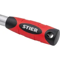 Stier Teleskop-Umschaltknarre, 1/2 Zoll, mit Schnellentriegelung, Länge zwischen 450-595mm verstellbar, 2-K-Griff