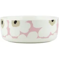 Marimekko - Oiva Unikko Schale 1500 ml, off white / pink / sand / charcoal