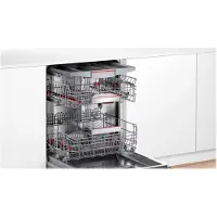 Bosch Serie 6 SMI6ZCS07E, Halb integriert, Standardgröße (60 cm), Weiß, Edelstahl, Tasten, Berührung, 1,75 m