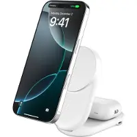 Belkin UltraCharge 25W Qi2 magn. 2-in-1 Lad.klappb.sw. WIZ039kqWH