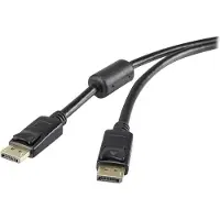 Renkforce DisplayPort Anschlusskabel DisplayPort Stecker, DisplayPort Stecker 0.50 m Schwarz UHD 4K @ 60 Hz vergoldete