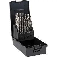 Stier Spiralbohrer Set HSS-Co5 / HSS-E, 25-teilig, Premium Metallbohrer Satz, Stahlbohrer Satz, geschliffen, zylinderischer Schaft, Cobalt Gehalt von 5%, DIN 338, Typ N
