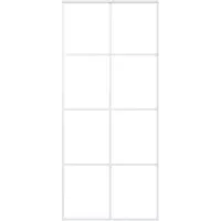 vidaXL Schiebetür ESG-Glas und Aluminium 90x205 cm Weiß